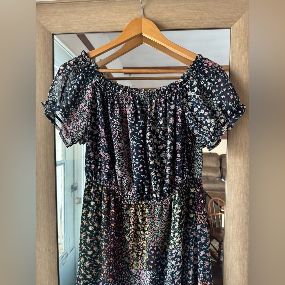 Lulus Floral Patchwork Maxi Dress medium - Picture 2 of 6